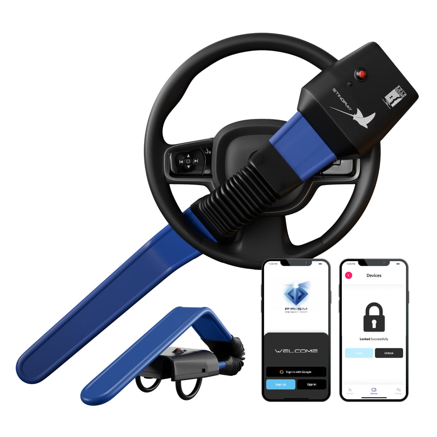 Stingray Keyless App-Enabled Anti-Theft Steering Wheel Lock – Gold Sold Secure & Police Approved